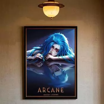 Arcane L-LOL Классический Анимационный Персонаж Игровой Плакат Искусство Наклейка На Стену Водонепроницаемый Дом Гостиная Спальня Бар Эстетическое Декор 21cm30cm NoFrame