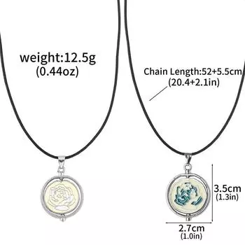 Arcane League Of Legends Ekko Blue Rose Style Pendant Necklace For Game Fans Small Necklace