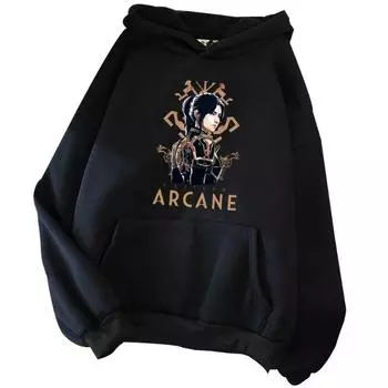 Arcane Season Caitlyn Hoodie Harajuku Pullover Sweatshirt Fans Gift Comfortable Warm Tops Sweatshirt Женская одежда Hoodies & Sweatshirts Women s S