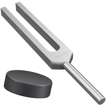 ARCHETYPE BRANDS 444 Гц камертон для звукового исцеления и медитации с активатором хоккейной шайбы серебряный