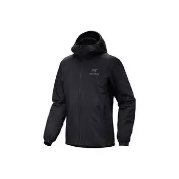 Arcteryx Atom Hoody M Logo letter pattern outdoor водонепроницаемая ветрозащитная теплая хлопковая куртка с капюшоном мужская s чёрный