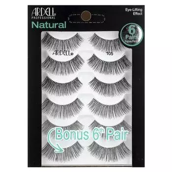 Ardell, Eyelashes, Natural, 105, 6 pairs