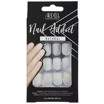 Ardell Nail Addict Натуральные квадратные накладные ногти