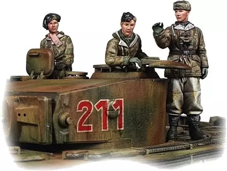 ARDENNES MINIATURE немецкий танковый экипаж набор с зимним снаряжением 3 предмета смоляной набор AR48005 1/48