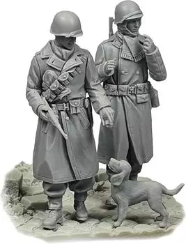 ARDENNES MINIATURE US Army Infantry Set 1 2 Piece Resin Kit AR35066 1/35