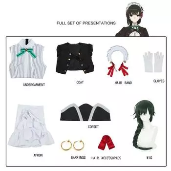 Are Cosplay You Ms Servant Hitoyoshi Yokoya Costumes Halloween Maid Dresses XS