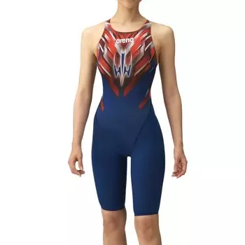 arena 50th anniversary You made competitive swimsuit for women Half spats SS size [FINA approved] [AQUA ADVANCED] (cross back) ARN-3043W