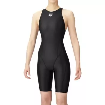 arena AQUA RACING Гоночный купальник для соревнований Safely Back Spats Черный x Черный x Черный XB Женский купальник, (Легкий ремешок), (БКБК), Размер, ARN-2050WE