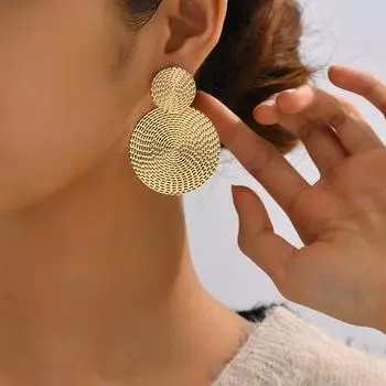 Aretes De Mujer Богемия модные геометрические металлические круглые серьги для женщин модные свадебные украшения