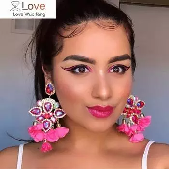 Aretes De Mujer Modernos Модные серьги-подвески для женщин Серьги-кисточки с цветком Свадебные украшения Brincos Подарки для девочек