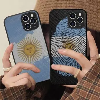 Argentina Flag Phone Case Hard Leather Case for iPhone 11 12 13 Mini Pro Max 8 7 Plus SE 2020 X XR XS Coque iphone 7
