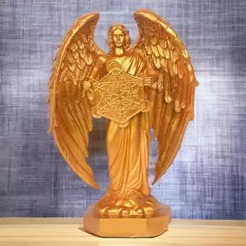 Архангел иудаизм Метатрон статуя идол совершенный исцеляющий ангел рейки держащий священный цветок жизни геометрическая кубическая статуя новая