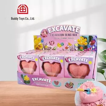 Археологическая головоломка из драгоценных камней своими руками: Игрушка в виде слепой коробки в виде персикового сердца, выкопанного вручную