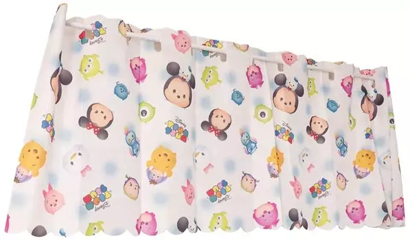 Ари Белое Кафе 145 x 75 Занавеска Disney Cafe Tsum Tsum, см, Водоотталкивающий дизайн, белый