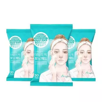 Arial Daily Pick Calming Toning Pad 57g, 30 pieces, 3 pieces