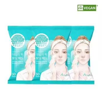Arial Stress Relieving Daily Pick Toning Pad Special (30 листов x 3 шт.)