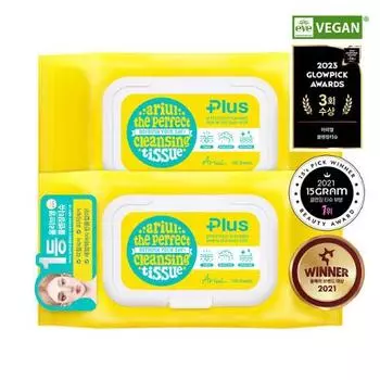 Arial The Perfect Cleansing Tissue Plus, двойной пакет (100 листов х 2 шт.), Корея очищение