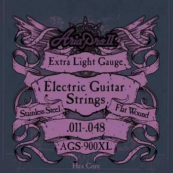 AriaProII Electric Guitar Strings Flat Wound Extra Light AGS-900XL