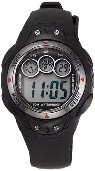 Arias Digital Dash водонепроницаемые многофункциональные часы с подсветкой из уретана с ремешком ADWW17098-01 мужские чёрный