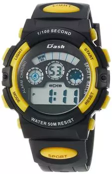 Arias ADWW17099-03 Men s Digital Dash Waterproof Multifunctional Backlit Urethane Belt Watch