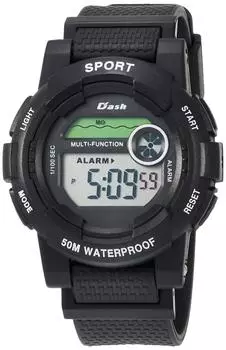 Arias ADWW17100-01 Men s Digital Dash Waterproof Multifunctional Backlit Urethane Belt Watch