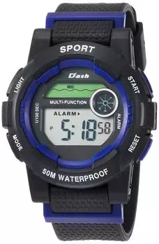 Arias ADWW17100-02 Men s Digital Dash Waterproof Multifunctional Backlit Urethane Belt Watch