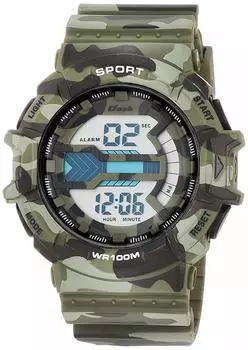 Arias ADWW18093-01 Мужские цифровые часы с ремешком из уретана с подсветкой