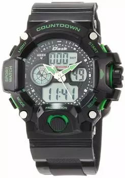 Dash Waterproof Countdown Calendar Function Backlit Urethane Belt Dash Sports Black [Arias] Ana-Digi ADWW18094-03 Men s