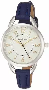 [Arias] Analog Amalfidia Waterproof Leather Strap White Dial WW20024A-149 Women s Blue