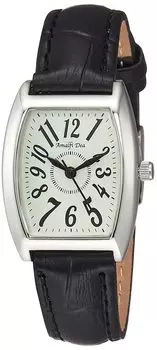 [Arias] Аналоговые часы Amalfidia с водонепроницаемым кожаным ремешком, белый циферблат, WW20029A-177, женские, черные