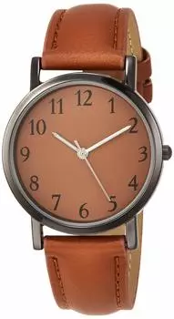 [Arias] Аналоговые водонепроницаемые мужские часы с кожаным ремешком A41M03 коричневый