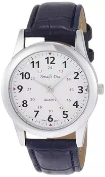 [Arias] Аналоговые водонепроницаемые мужские часы с кожаным ремешком A33M27