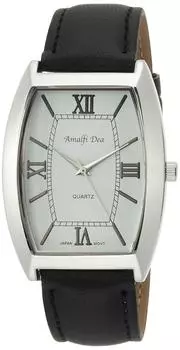 [Arias] Аналоговый кожаный ремешок водонепроницаемый Tonneau мужской белый A35M19 чёрный