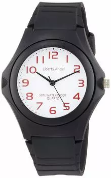 [Arias] Liberty Angel Analog Waterproof Urethane Belt ADWW18090-02 Men s Black