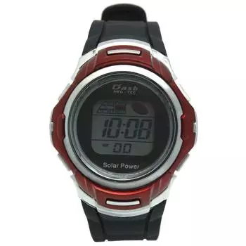 [Arias] Солнечные цифровые часы Dash Watch водонепроницаемые многофункциональные уретановые с ремешком AD06717-SOL-11 мужские черные чёрный