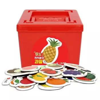 Ariatti Minnow Magnetic Play Fruit, 1 набор, 24 штуки, корейские игрушки