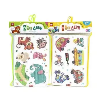 Ariatti Water Play Sticker Animal + Vehicle Set, корейские игрушки для ванной
