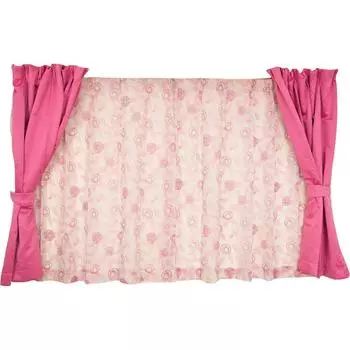 Arie Washable Voile Lace and Drape Set of 100 x 178 Pink (Arie) Light-Blocking Curtains, Alisa, 4, cm, розовый