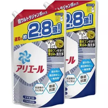 Ariel Bioscience Стиральный порошок антибактериальный удаляет бактерии Super Ultra примерно 2 раза [оптовая закупка] Моющее средство, жидкое и пищевое, сменный блок, Jumbo, 2,8x