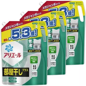 Ariel Gel Laundry Detergent Liquid Room Drying Plus Refill x3 пакета [Предмет из коробки] [Большая емкость] 2520 г