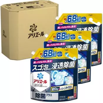Ariel Laundry Detergent Liquid Disinfection Plus Refill x 3 пакета Дезинфицирует всю стиральную машину типа 2,6 кг [Вертикальная/барабанная]