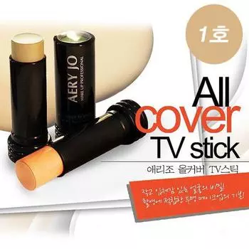 Arijo Cosmetics All Cover TV Stick Foundation, No. 1, No. 1 Light Beige, 1 ea, 15g