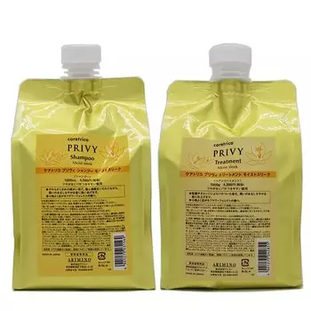 Arimino Caretrico Privi Moist Sleek Shampoo 1000mL Treatment 1000g Refill Set +