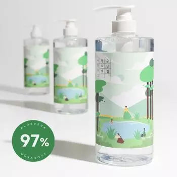 Arirak Large Capacity Aloe Soothing Gel 97% 1000ml, 1 unit, 1L