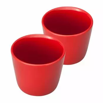 ARITA Arita Ware Free Cup 130 мл Набор из 2 стильных чашек для чая Soba Choco GoodPlus+, пригодных для использования в микроволновой печи и посудомоечной машине (красный) красный
