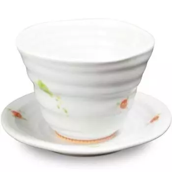 Arita ware brocade small flower scattering bowl and plate cup and saucer (free 300cc) белый