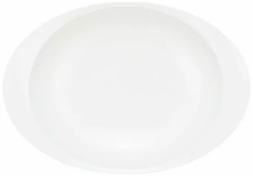 Arita Ware Bunzan Kiln Curry White Porcelain Diameter 26cm x Depth 19cm Easy to Hold and Scoop Oval Pasta Plate Microwave and Dishwasher Safe Made in