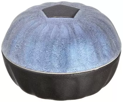 Arita Ware Densaku Kiln Delicacy Container Маленькая миска 8 см с крышкой Armor Blue Сделано в Японии Приблизительно. «Акечи Мицухидэ»