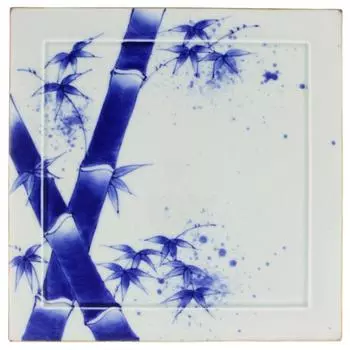 Arita Ware Fukuizumi Kiln квадратная обеденная тарелка Bamboo Forest 97935