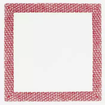 Arita Ware Fukuizumi Kiln Square Dinner Plate Dish with Fuchi Red Crest 60th Birthday Celebration Respect for the Aged Day Present 97359